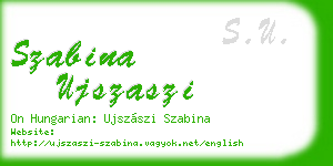 szabina ujszaszi business card