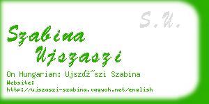 szabina ujszaszi business card